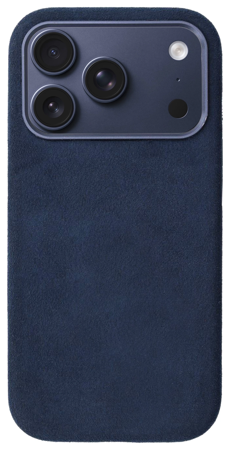 Rosso Avanti Apple iPhone 17 Pro Hoesje Alcantara MagSafe Back Cover Blauw afbeelding 1
