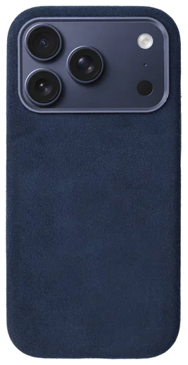 Rosso Avanti Apple iPhone 17 Pro Hoesje Alcantara MagSafe Back Cover Blauw afbeelding 1