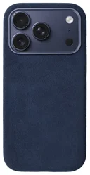 Rosso Avanti Apple iPhone 17 Pro Hoesje Alcantara MagSafe Back Cover Blauw afbeelding