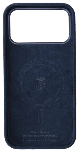 Rosso Avanti Apple iPhone 17 Pro Hoesje Alcantara MagSafe Back Cover Blauw afbeelding 9