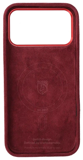 Rosso Avanti Apple iPhone 17 Pro Hoesje Alcantara MagSafe Back Cover Burgundy afbeelding 9