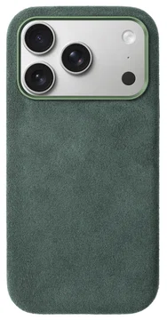 Rosso Avanti Apple iPhone 17 Pro Hoesje Alcantara MagSafe Back Cover Groen