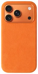 Rosso Avanti Apple iPhone 17 Pro Hoesje Alcantara MagSafe Back Cover Oranje afbeelding