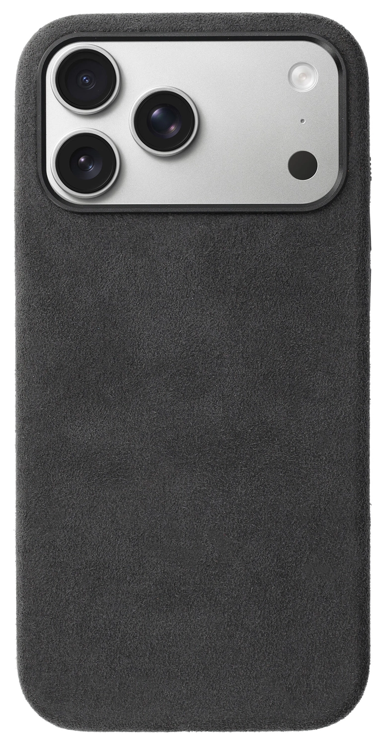 Rosso Avanti iPhone 17 Pro Max Hoesje Alcantara MagSafe Back Cover Grijs afbeelding 1