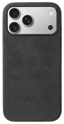 Rosso Avanti iPhone 17 Pro Max Hoesje Alcantara MagSafe Back Cover Grijs afbeelding 1