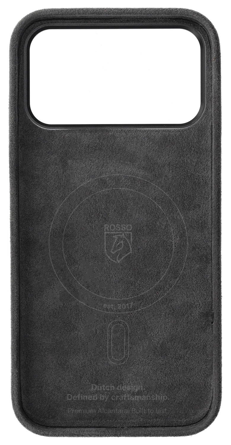 Rosso Avanti iPhone 17 Pro Max Hoesje Alcantara MagSafe Back Cover Grijs afbeelding 9