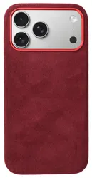 Rosso Avanti iPhone 17 Pro Max Hoesje Alcantara MagSafe Back Cover Burgundy afbeelding