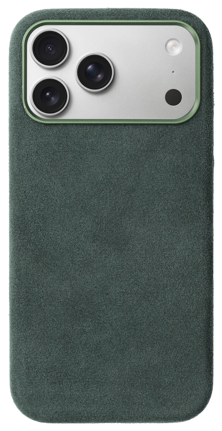 Rosso Avanti iPhone 17 Pro Max Hoesje Alcantara MagSafe Back Cover Groen afbeelding 1