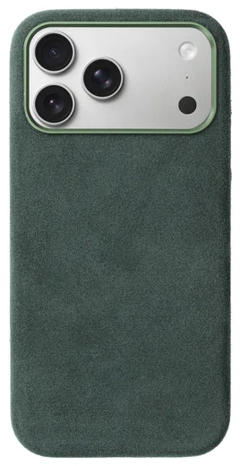 Rosso Avanti iPhone 17 Pro Max Hoesje Alcantara MagSafe Back Cover Groen afbeelding 1