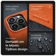 Rosso Avanti iPhone 17 Pro Max Hoesje Alcantara MagSafe Back Cover Oranje afbeelding 5