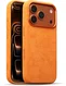 Rosso Avanti iPhone 17 Pro Max Hoesje Alcantara MagSafe Back Cover Oranje
