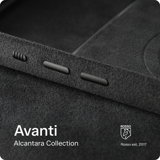 Rosso Avanti Samsung S25 / S24 Hoesje Alcantara MagSafe Back Cover Grijs afbeelding 7