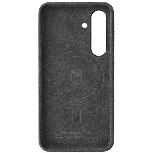 Rosso Avanti Samsung S25 / S24 Hoesje Alcantara MagSafe Back Cover Grijs afbeelding 8