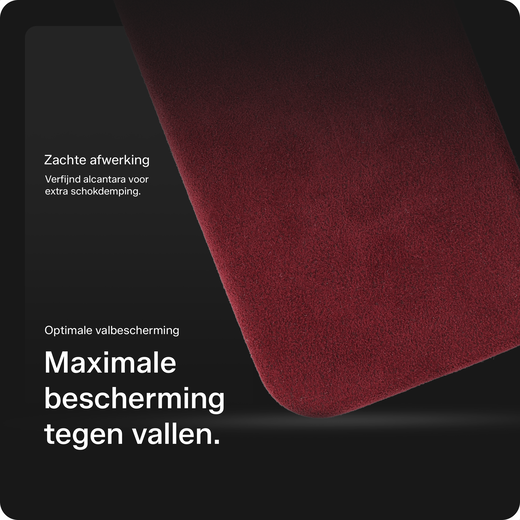 Rosso Avanti Samsung S25 / S24 Hoesje Alcantara MagSafe Back Cover Burgundy afbeelding 5