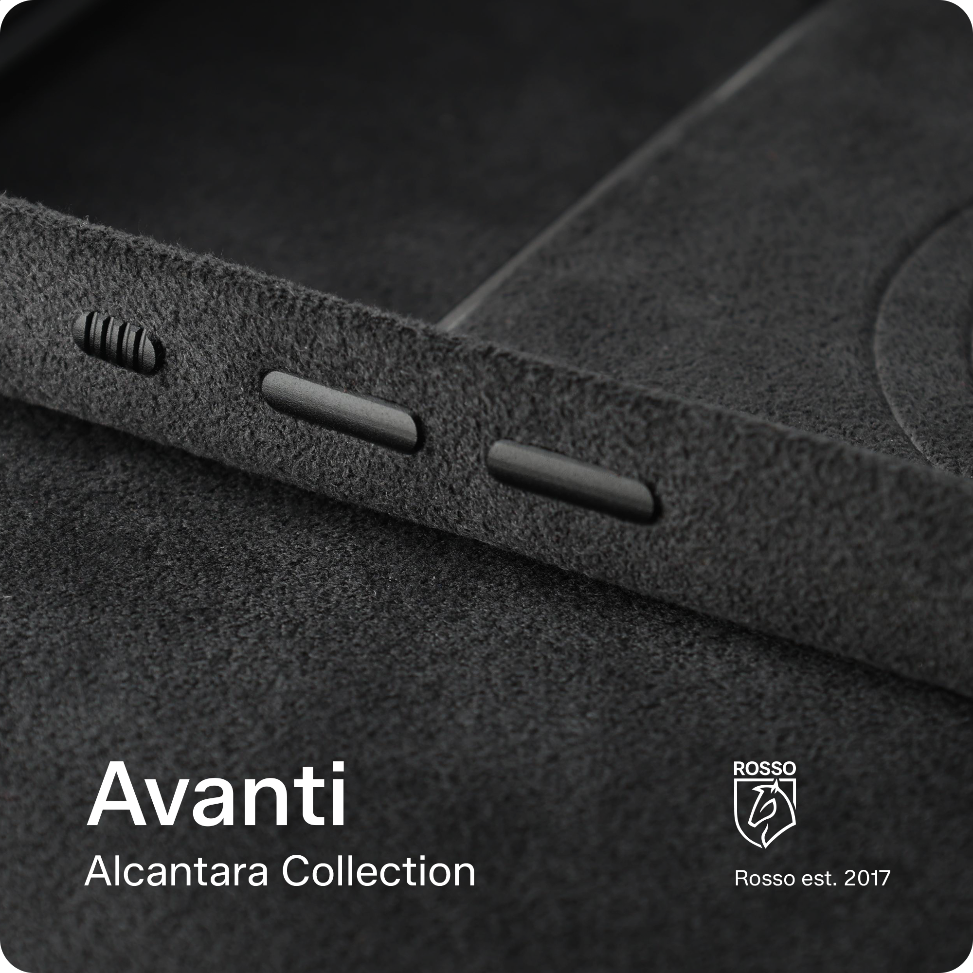 Rosso Avanti Samsung S25 Plus / S24 Plus Hoesje Alcantara MagSafe Blauw afbeelding 7