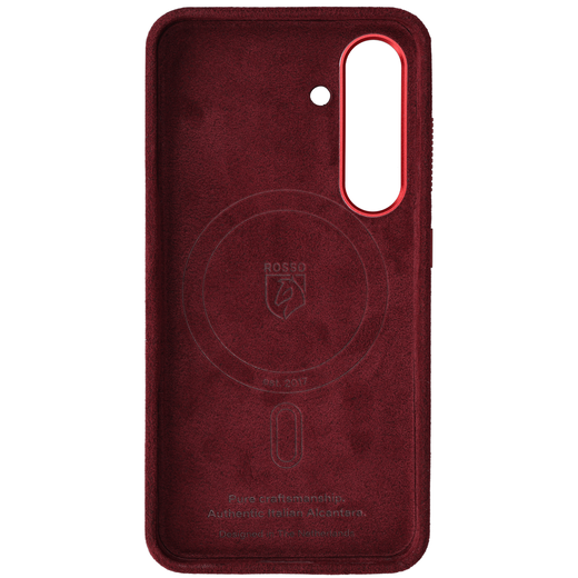 Rosso Avanti Samsung S25 Plus / S24 Plus Hoesje Alcantara MagSafe Burgundy afbeelding 8