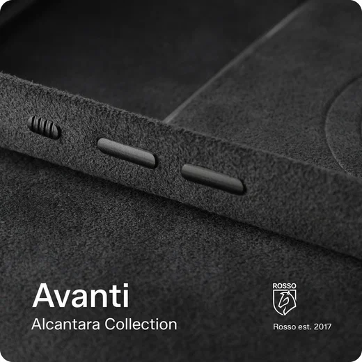 Rosso Avanti Samsung S25 Ultra Hoesje Alcantara MagSafe Back Cover Grijs afbeelding 5