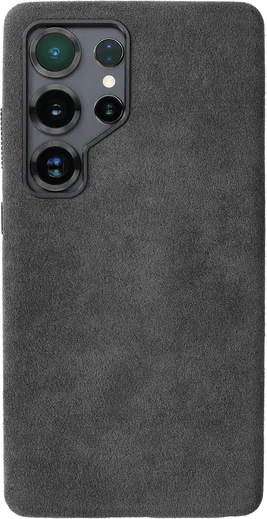 Rosso Avanti Samsung S25 Ultra Hoesje Alcantara MagSafe Back Cover Grijs afbeelding 1
