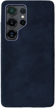 Rosso Avanti Samsung S25 Ultra Hoesje Alcantara MagSafe Back Cover Blauw