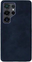 Rosso Avanti Samsung S25 Ultra Hoesje Alcantara MagSafe Back Cover Blauw afbeelding