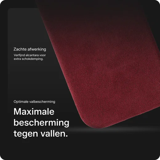 Rosso Avanti Samsung S25 Ultra Hoesje Alcantara MagSafe Back Cover Burgundy afbeelding 6