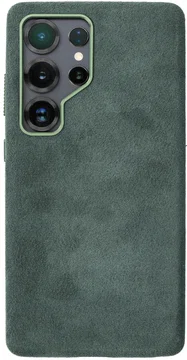 Rosso Avanti Samsung S25 Ultra Hoesje Alcantara MagSafe Back Cover Groen