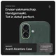 Rosso Avanti Apple iPhone 16 Hoesje Alcantara MagSafe Back Cover Groen afbeelding 3