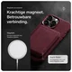 Rosso Avanti Apple iPhone 16 Pro Hoesje Alcantara MagSafe Back Cover Burgundy afbeelding 6