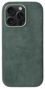 Rosso Avanti Apple iPhone 16 Pro Hoesje Alcantara MagSafe Back Cover Groen
