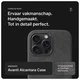 Rosso Avanti iPhone 16 Pro Max Hoesje Alcantara MagSafe Back Cover Grijs afbeelding 4