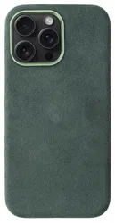 Rosso Avanti iPhone 16 Pro Max Hoesje Alcantara MagSafe Back Cover Groen afbeelding