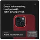 Rosso Avanti Apple iPhone 15 Hoesje Alcantara MagSafe Back Cover Burgundy afbeelding 4