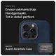 Rosso Avanti Apple iPhone 15 Pro Hoesje Alcantara MagSafe Back Cover Blauw afbeelding 4