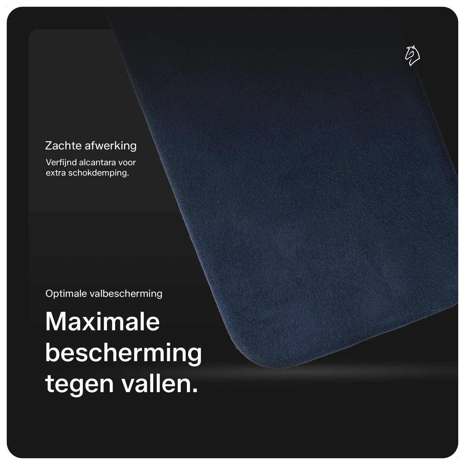 Rosso Avanti Apple iPhone 15 Pro Hoesje Alcantara MagSafe Back Cover Blauw afbeelding 6