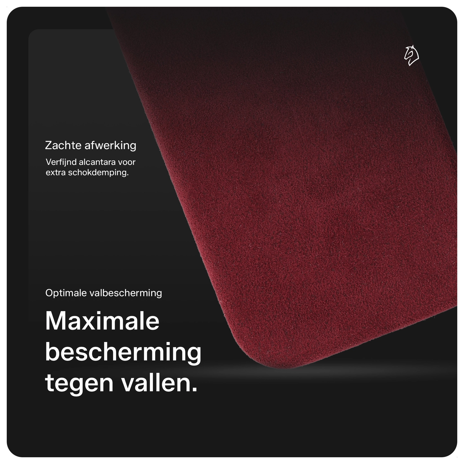 Rosso Avanti Apple iPhone 15 Pro Hoesje Alcantara MagSafe Back Cover Burgundy afbeelding 6