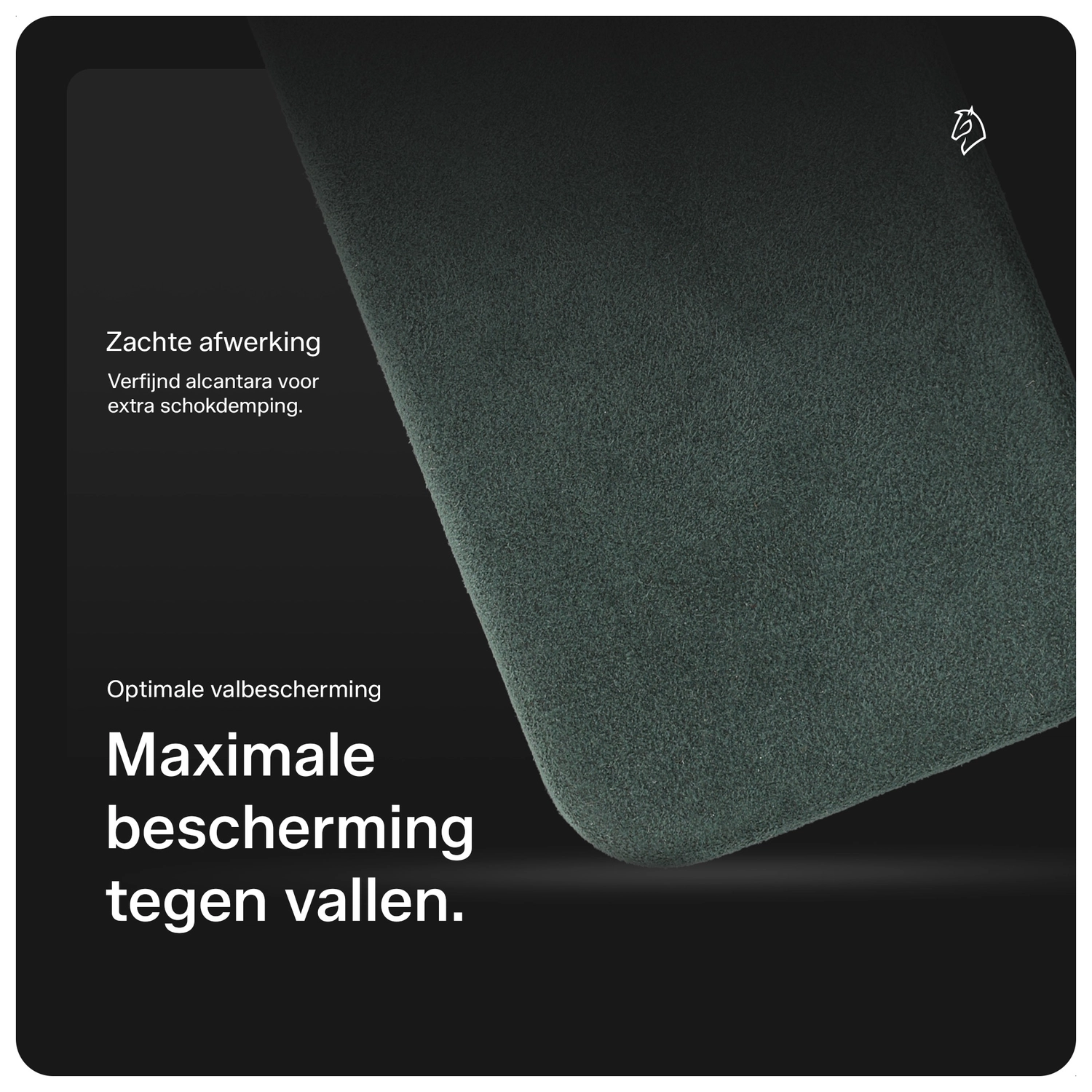Rosso Avanti iPhone 15 Pro Max Hoesje Alcantara MagSafe Back Cover Groen afbeelding 6