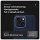 Rosso Avanti Apple iPhone 14 / 13 Hoesje Alcantara MagSafe Back Cover Blauw afbeelding 4