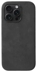 Rosso Avanti Apple iPhone 14 Pro Hoesje Alcantara MagSafe Back Cover Grijs afbeelding