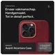 Rosso Avanti iPhone 14 Pro Max Hoesje Alcantara MagSafe Back Cover Burgundy afbeelding 4