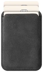 Rosso Avanti Alcantara Wallet MagSafe Kaarthouder / Pasjeshouder Grijs afbeelding