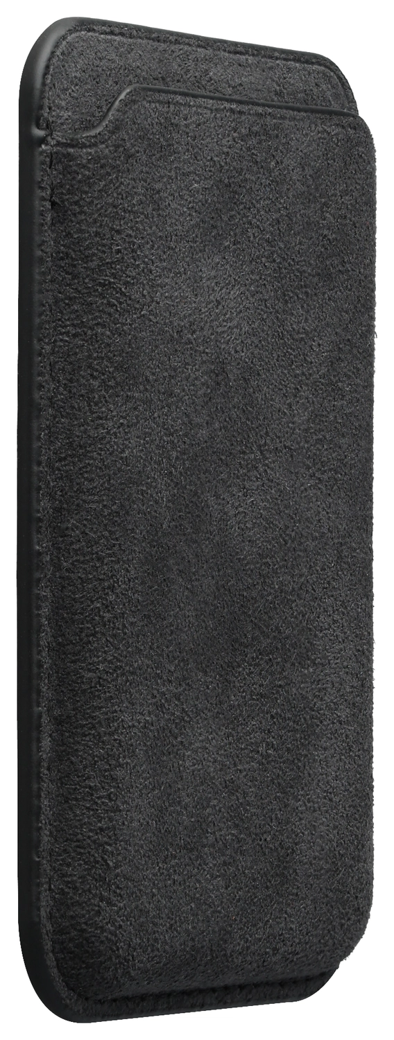 Rosso Avanti Alcantara Wallet MagSafe Kaarthouder / Pasjeshouder Grijs afbeelding 6