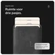 Rosso Avanti Alcantara Wallet MagSafe Kaarthouder / Pasjeshouder Grijs afbeelding 4