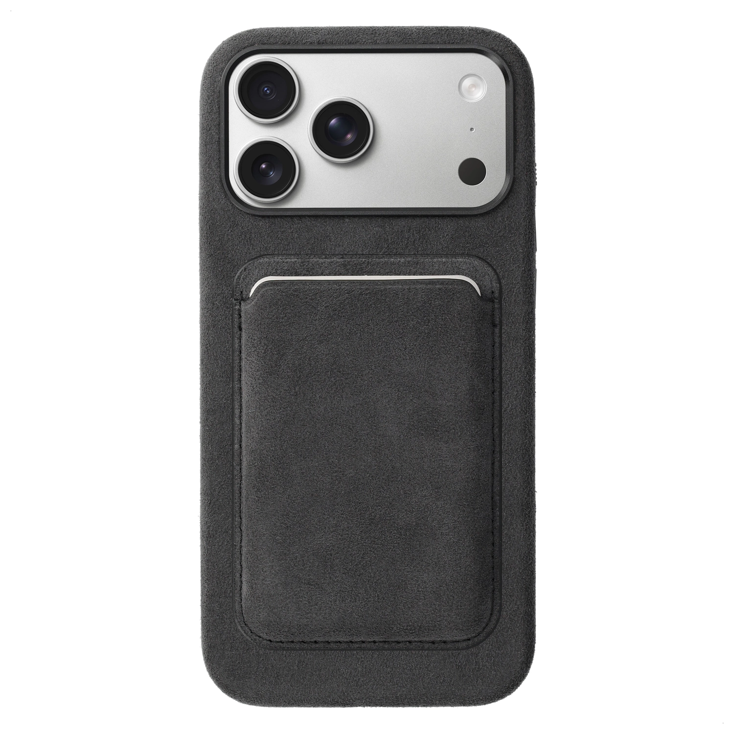 Rosso Avanti Alcantara Wallet MagSafe Kaarthouder / Pasjeshouder Grijs afbeelding 7