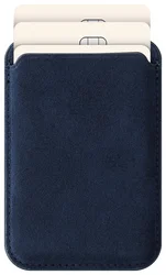 Rosso Avanti Alcantara Wallet MagSafe Kaarthouder / Pasjeshouder Blauw afbeelding