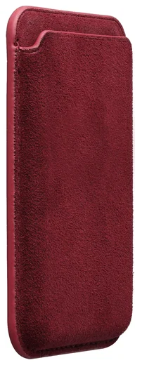 Rosso Avanti Alcantara Wallet MagSafe Kaarthouder / Pasjeshouder Burgundy afbeelding 6