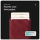 Rosso Avanti Alcantara Wallet MagSafe Kaarthouder / Pasjeshouder Burgundy afbeelding 4