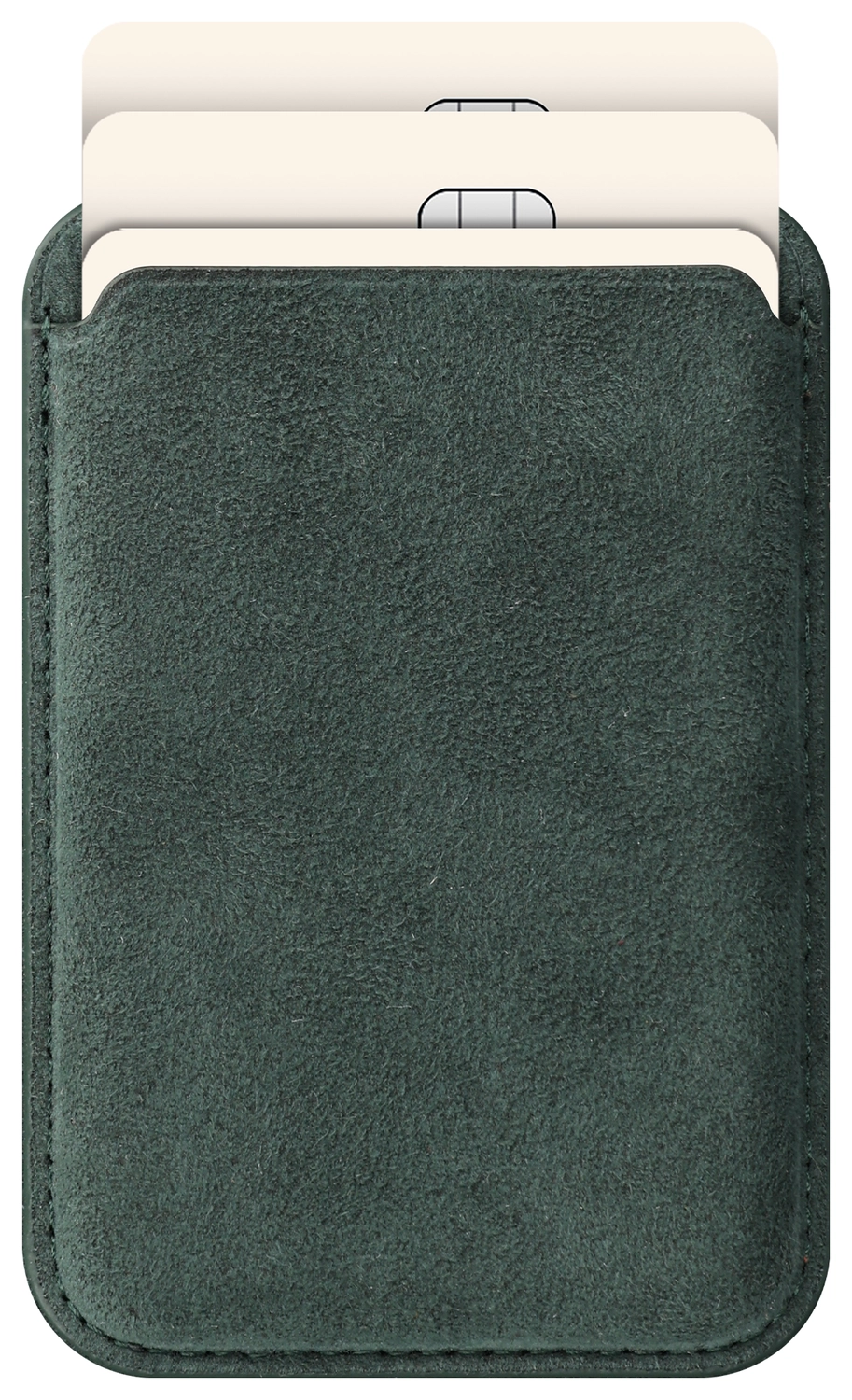 Rosso Avanti Alcantara Wallet MagSafe Kaarthouder / Pasjeshouder Groen afbeelding 1