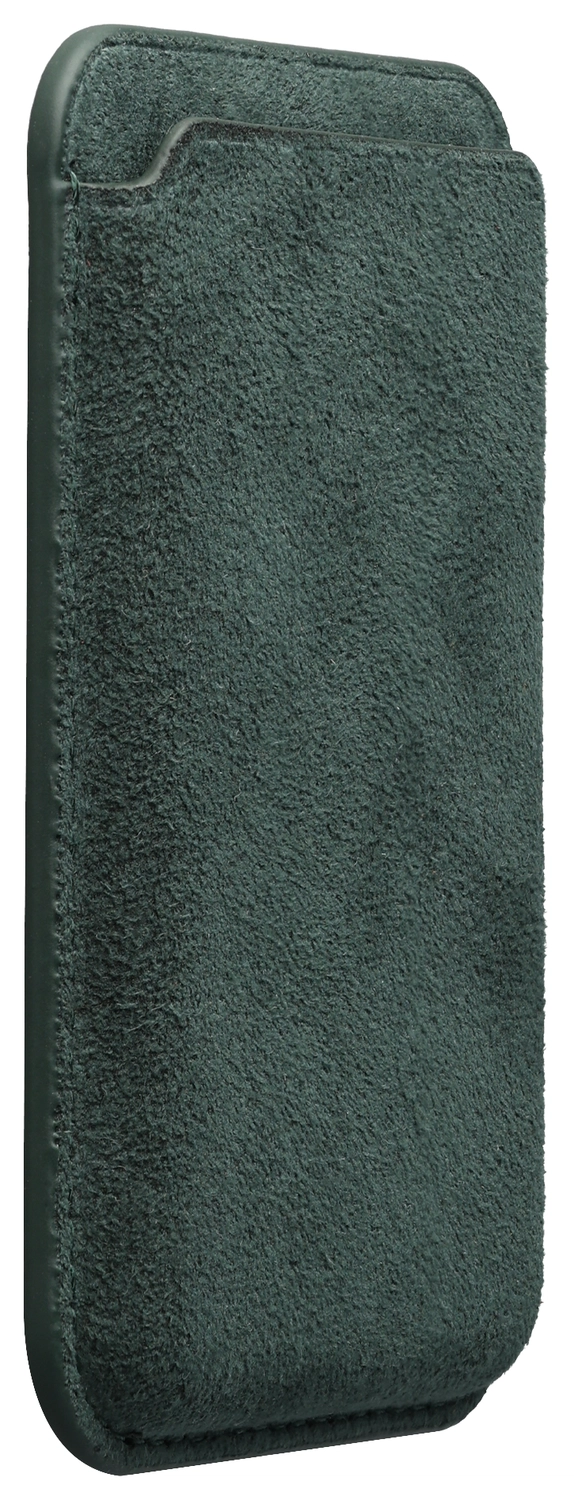 Rosso Avanti Alcantara Wallet MagSafe Kaarthouder / Pasjeshouder Groen afbeelding 6