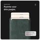 Rosso Avanti Alcantara Wallet MagSafe Kaarthouder / Pasjeshouder Groen afbeelding 4