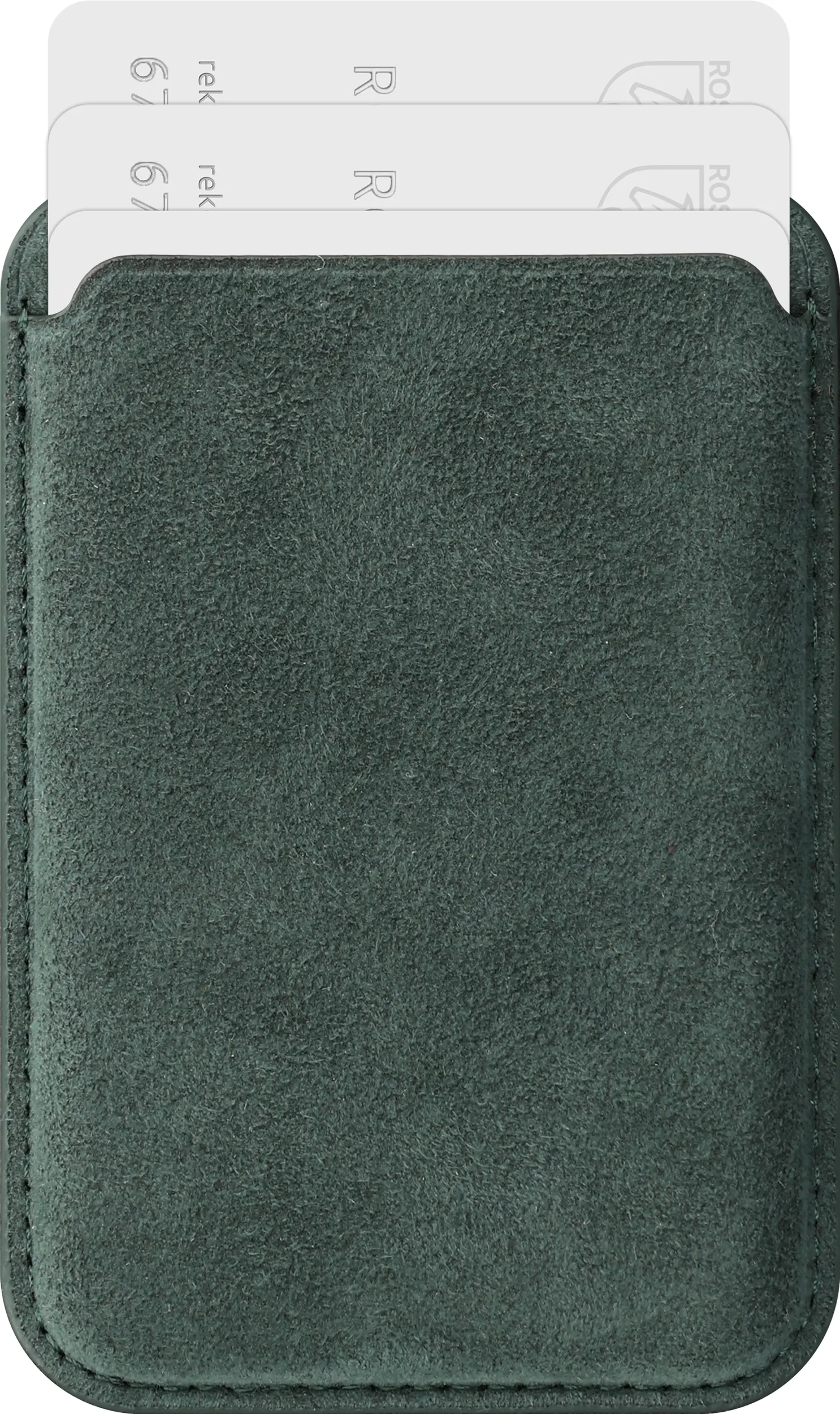 Rosso Avanti Alcantara Wallet MagSafe Kaarthouder / Pasjeshouder Groen afbeelding 1